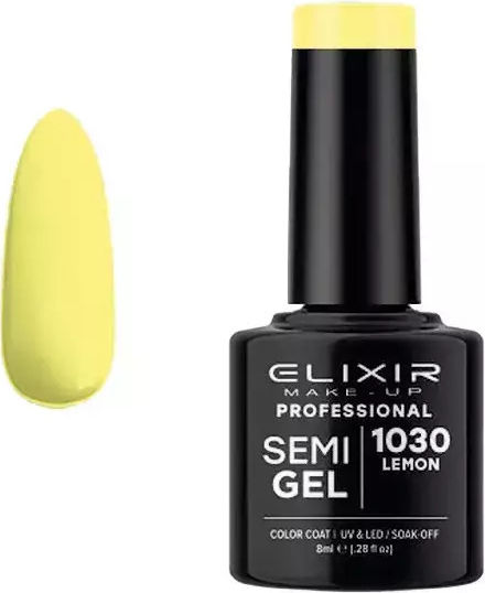 Elixir Semi Gel Ημιμόνιμο Βερνίκι Νυχιών 1030 Lemon 8ml