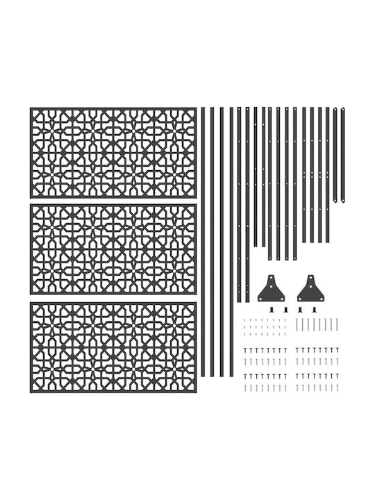 vidaXL Separator De Cameră Metalic 100x180cm