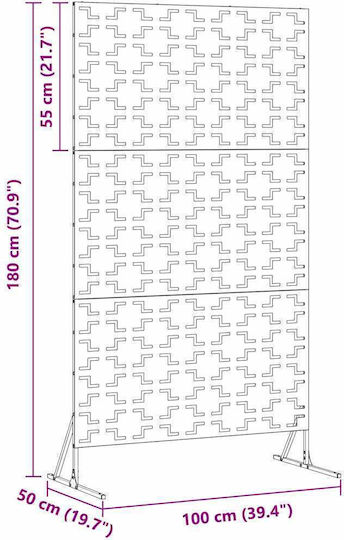 vidaXL Διακοσμητικό Παραβάν Μεταλλικό 100x180cm
