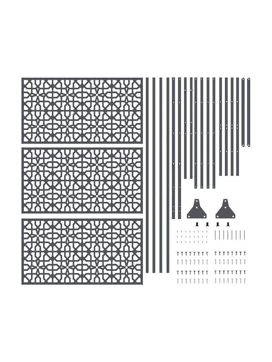 vidaXL Separator De Cameră Metalic 100x180cm