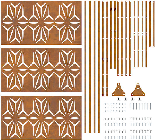 vidaXL Decorative Room Divider Metal with 1 Panel 100x180cm