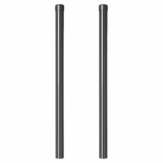 vidaXL Träger für Gartenzaun aus Stahl 70cm 2Stück Gray