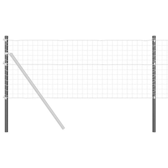vidaXL Träger für Gartenzaun aus Stahl 60cm 2Stück Gray