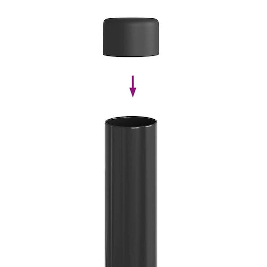 vidaXL Träger für Gartenzaun aus Stahl 60cm 2Stück Gray