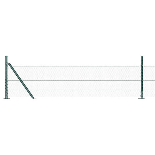 vidaXL Material pentru Împrejmuire Grădină din Oțel 50x50buc 1buc Green
