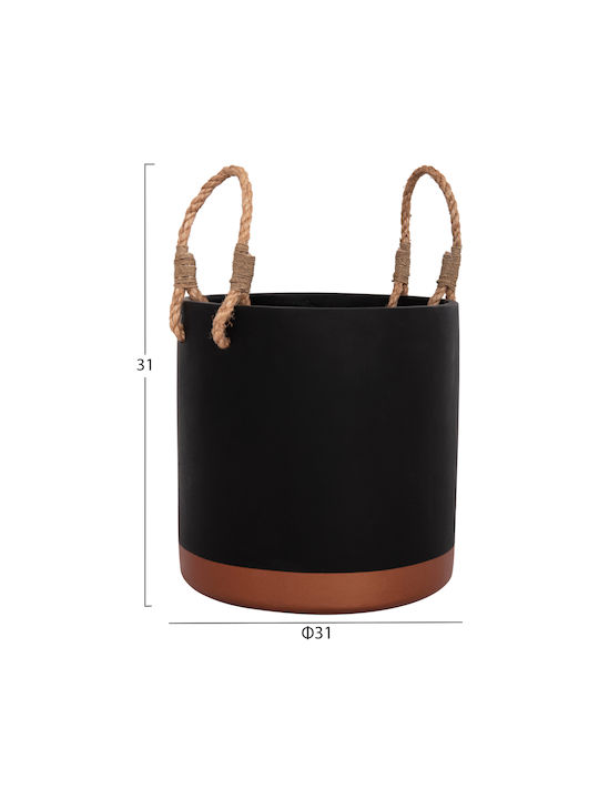 HomeMarkt Tryll Betongblumentopf Schwarz 31cm