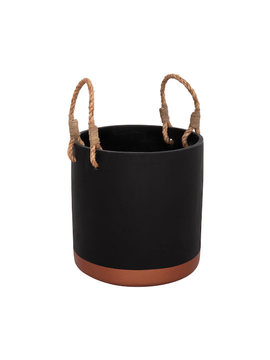 HomeMarkt Tryll Betongblumentopf Schwarz 31cm