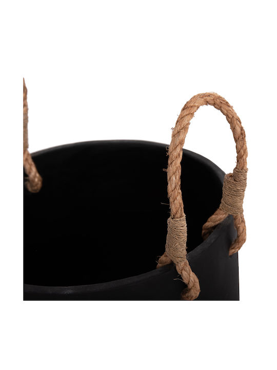HomeMarkt Tryll Betongblumentopf Schwarz 31cm