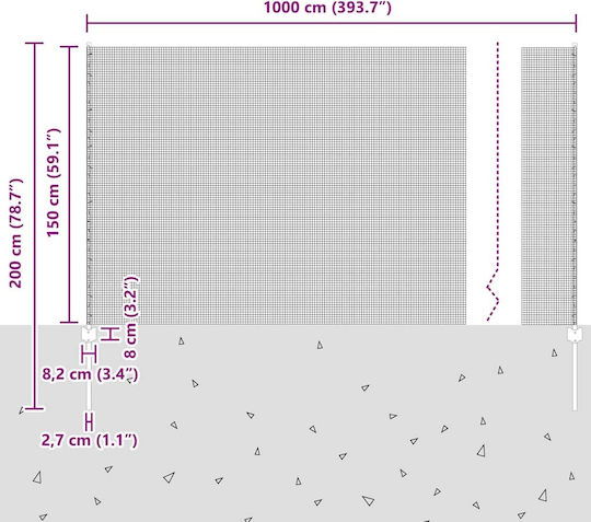 Vidaxl Φράκτης Στυλό Πράσινο 1.5 X 10 Εκ Ατσάλι