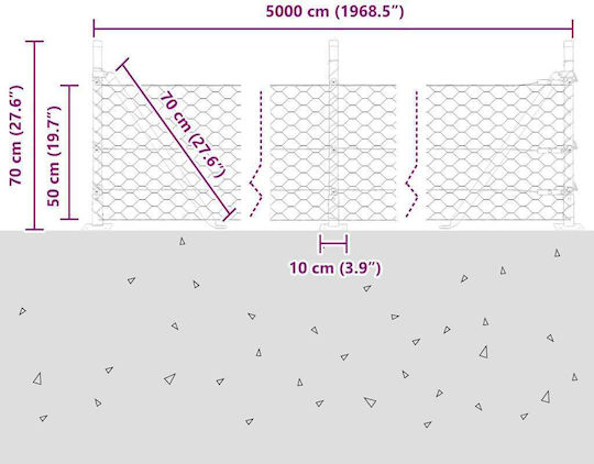 vidaXL Plasă de sârmă Module Verde 0.5x50m