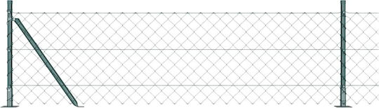 vidaXL Wire Fencing Galvanized Set Silver 0.6x25m
