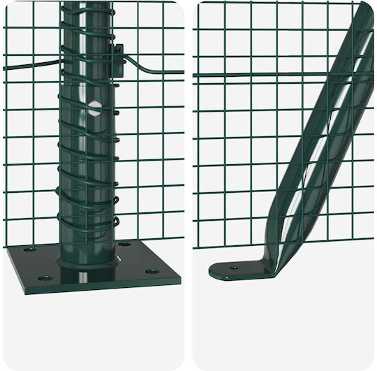 vidaXL Wire Fencing Set Green 0.6x25m