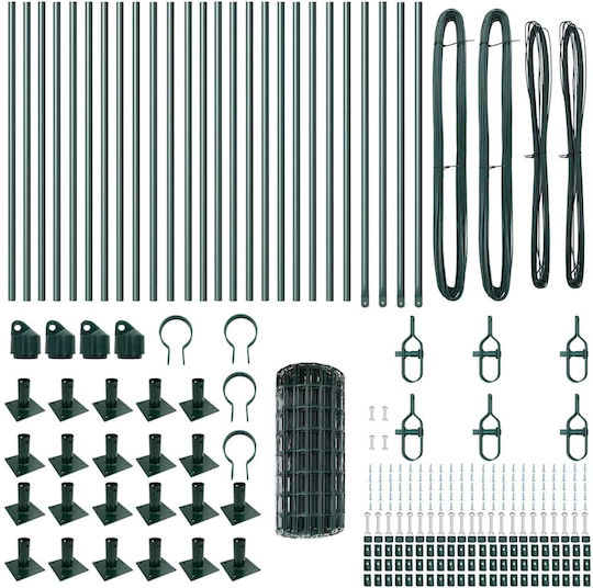 vidaXL Plasă de sârmă Galvanizat Verde 0.6x50m