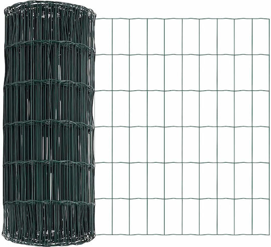 vidaXL Plasă de sârmă Galvanizat Verde 0.6x50m
