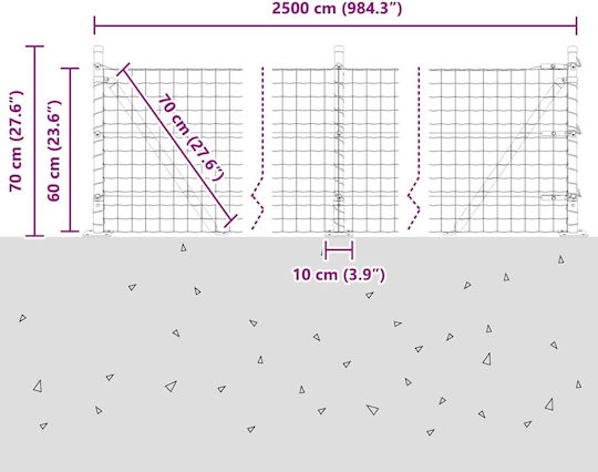 vidaXL Συρματόπλεγμα Γαλβανιζέ Πράσινο 0.6x25m