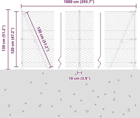 vidaXL Συρματόπλεγμα Γαλβανιζέ Πράσινο 1.2x10m