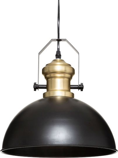 Click Verstellbar Hängelampe Schwarz Glocke mit Fassung E27 30x30x32cm.