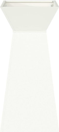 vidaXL Blumentopfständer Metall Weiß 35cmx35cmx73cmcm.