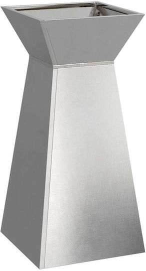vidaXL Pot Stand Metal Silver 35cmx35cmx73cmcm.