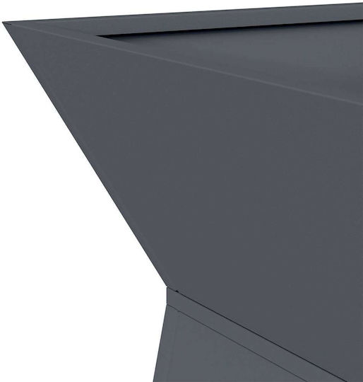 vidaXL Suporturi pentru ghiveci Metalice Gri 35bucx35bucx73buccm. 2buc