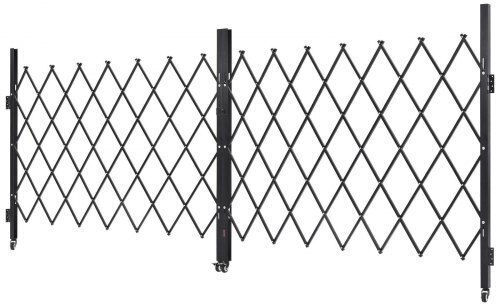 Vevor Μεταλλική Πόρτα Φράχτη σε Μαύρο Χρώμα 1.29m x 63.19cm