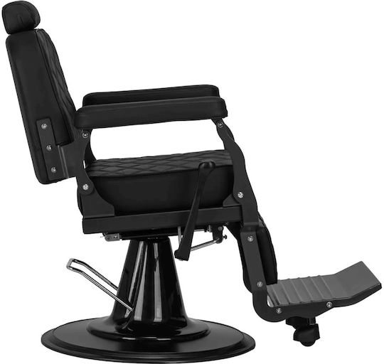 Barber Equipment Καρέκλα Κουρείου Μαύρη με Ρυθμιζόμενο Ύψος