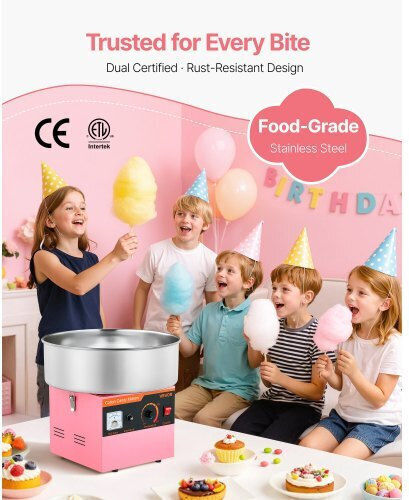Vevor Commercial Cotton Candy Machine 1000W 38x3500cm