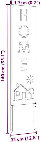 vidaXL Garden Decoration 32x1.7x140cm 876272