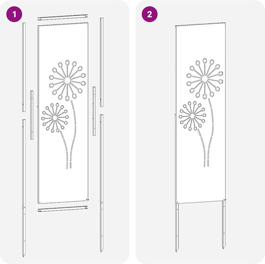 vidaXL Garden Decoration Made of Stainless Steel 32x1.7x140cm 876235
