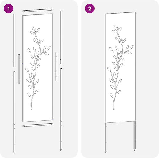 Vidaxl Decorative Garden Panel White 32 x 140 cm