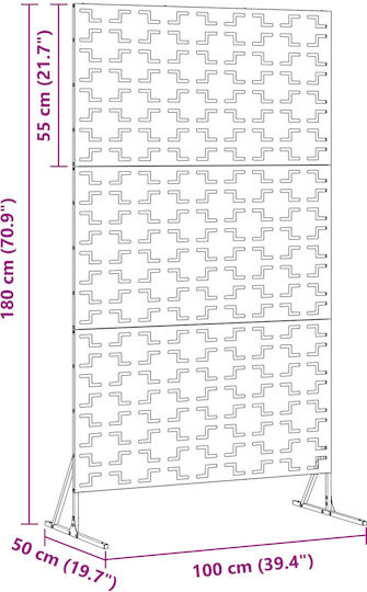 vidaXL Metal Room Divider 100x180cm