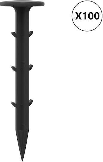 Vidaxl Πλαστικοί Πεγ 100 Pcs Μαύρο 3 X 11 Εκ Πλαστικό