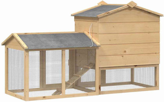 vidaXL Wooden Poultry Coop L1.5 x W0.89 x H0.6m
