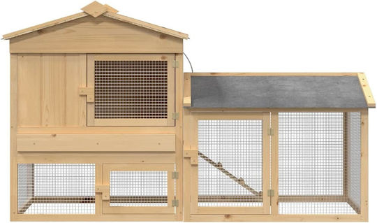 vidaXL Wooden Poultry Coop L1.5 x W0.89 x H0.6m