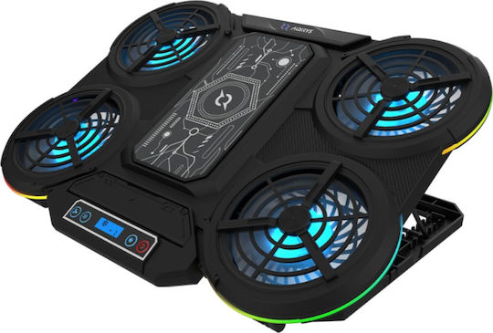 Aqirys Zenith Cooling Pad for Laptop up to 17" with 4 Fans and Lighting