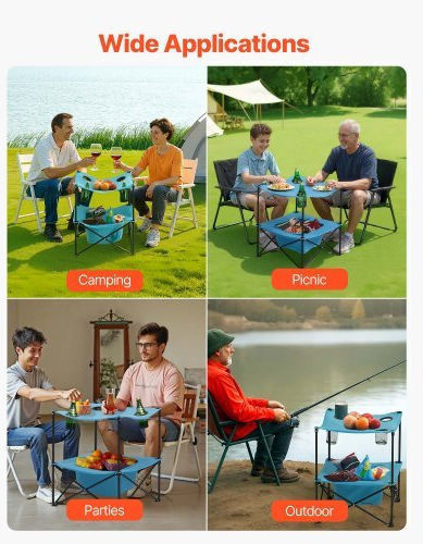 Vevor Τραπέζι για Camping Πτυσσόμενο Μπλε