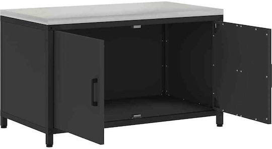 Floor Cabinet Black 90x50x53cm