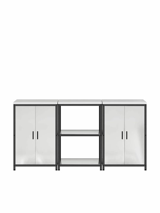 vidaXL Ραφιέρα Κουζίνας Ασημί 180x50cm