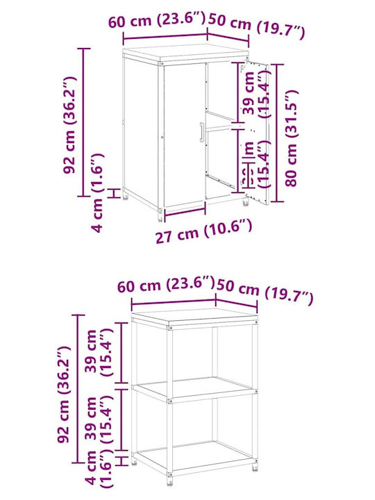 vidaXL Ραφιέρα Κουζίνας Ασημί 180x50cm