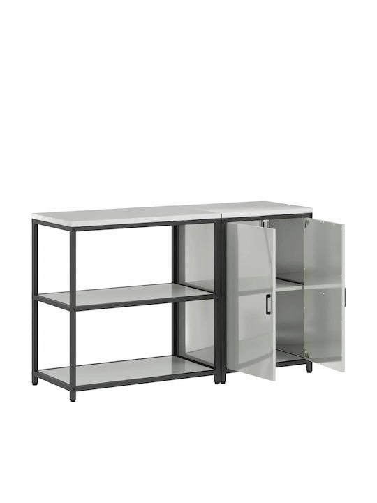 vidaXL Rack de bucătărie Argintie 150x50x92cm