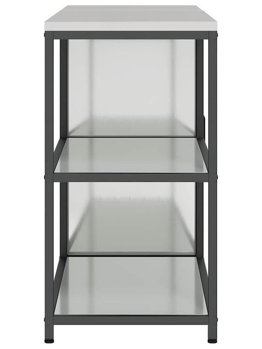 vidaXL Rack de bucătărie Argintie 150x50x92cm