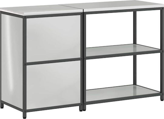 vidaXL Ραφιέρα Κουζίνας Ασημί 150x50x92cm