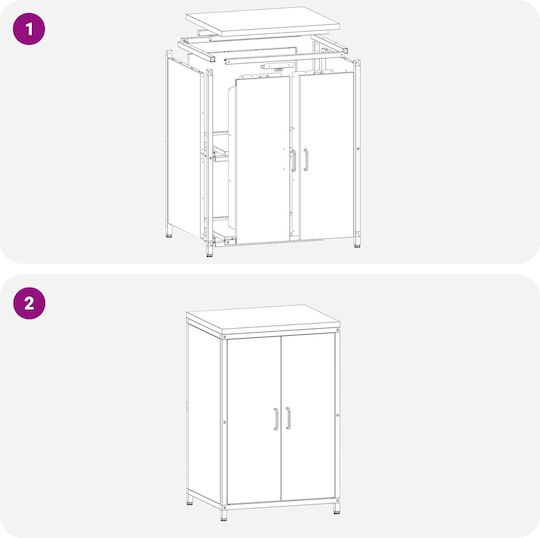 Епидапедно Кухненско Гарнитурно Зеленo 60x50x92см