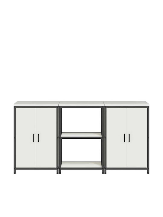 vidaXL Boden-Küchenschrank Weiß 180x50x92cm