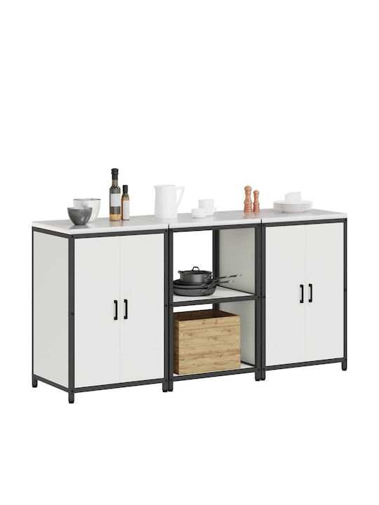 vidaXL Boden-Küchenschrank Weiß 180x50x92cm