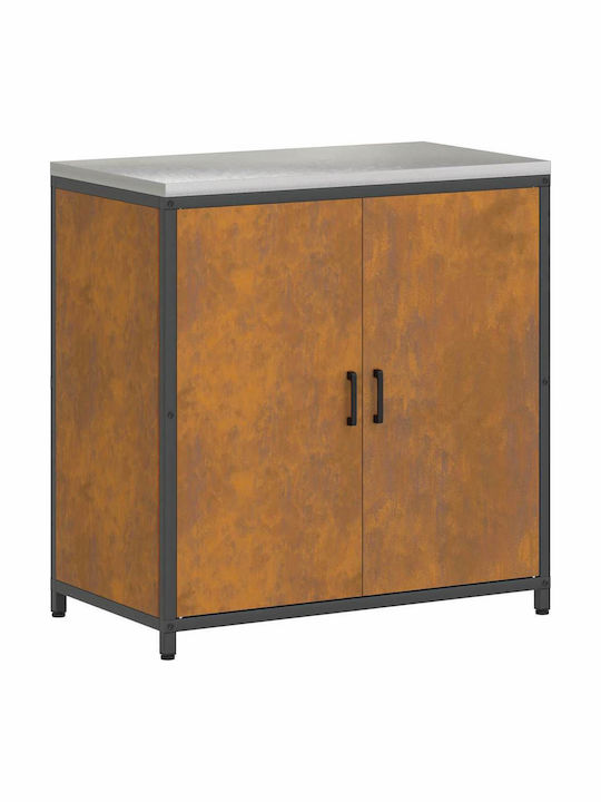 Vidaxl Kitchen Storage Cabinet Food Rack Rusty 60 X 50 X 92 Cm