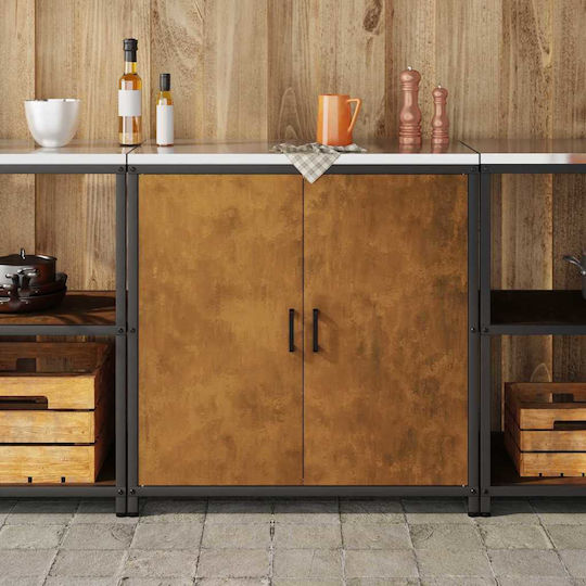 Vidaxl Ντουλάπα Αποθήκευσης Κουζίνας Ράφι Σκ Rusty 60 X 50 X 92 Εκ