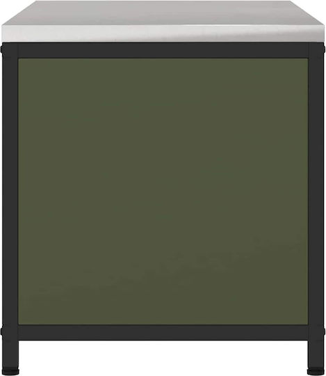 Vidaxl Küchenregal Mit Rädern Olivefarben 60 X 50 X 92 cm
