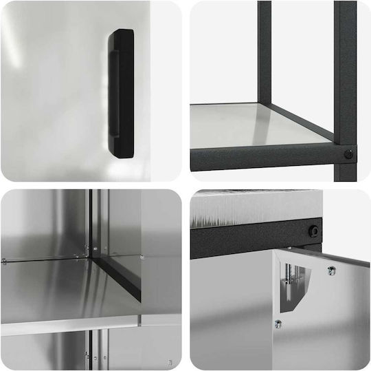 Vidaxl Σετ Αποθήκευσης Κουζίνας Ράφι 2 Pcs Ασημί 120 X 50 X 92 Εκ Vidaxl Σετ Αποθήκευσης Κουζίνας Ράφι 2 Pcs Ασημί 120 X 50 X 92 Εκ