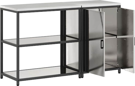 Dulap De Bucătărie De Pardoseală Alb 150x50x92cm